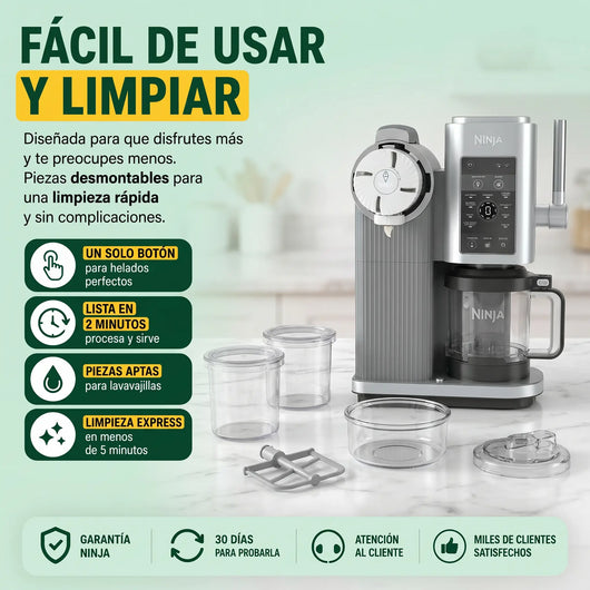 Ninja CREAMi Scoop & Swirl – Helados, Soft Serve y Sorbetes de Heladería en tu Cocina