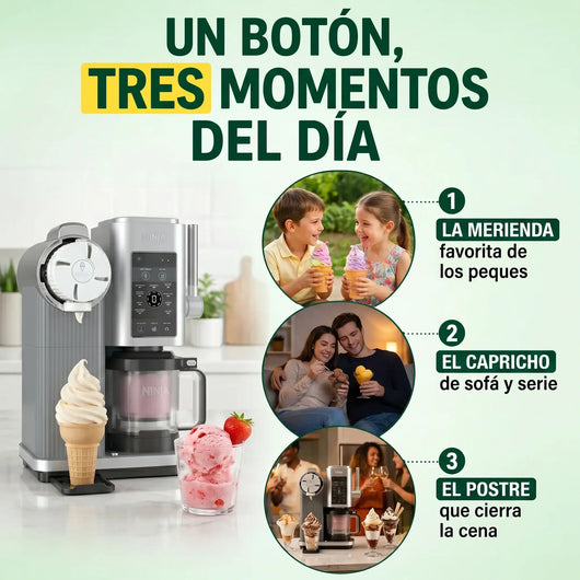 Ninja CREAMi Scoop & Swirl – Helados, Soft Serve y Sorbetes de Heladería en tu Cocina